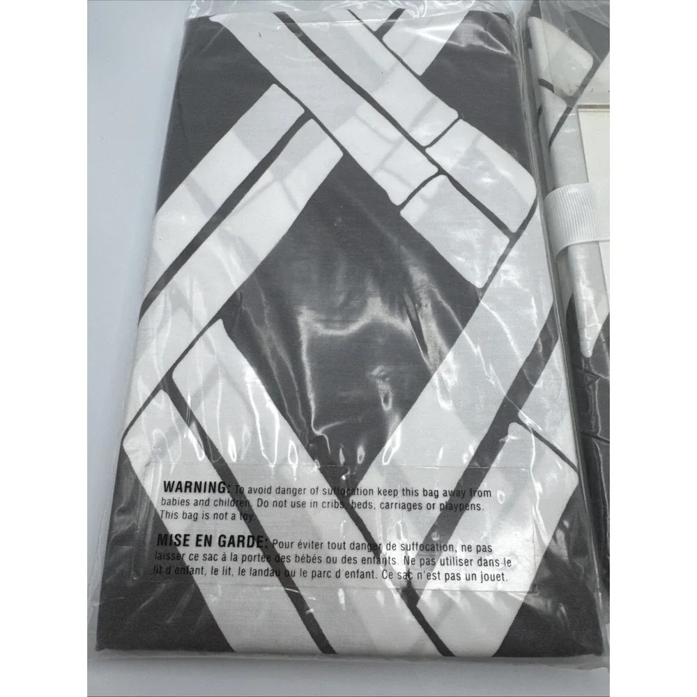 Pottery‎ Barn Standard Pillow Shams Gray Cera Bamboo Trellis Set 2 Tiki Coastal